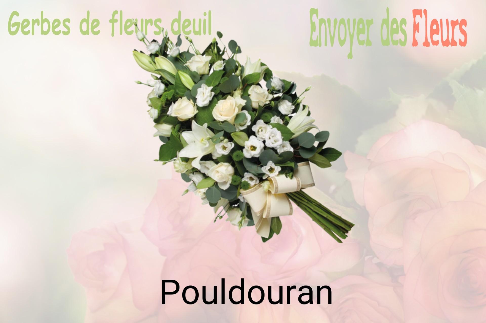 Gerbe de fleurs de deuil livrée à Pouldouran